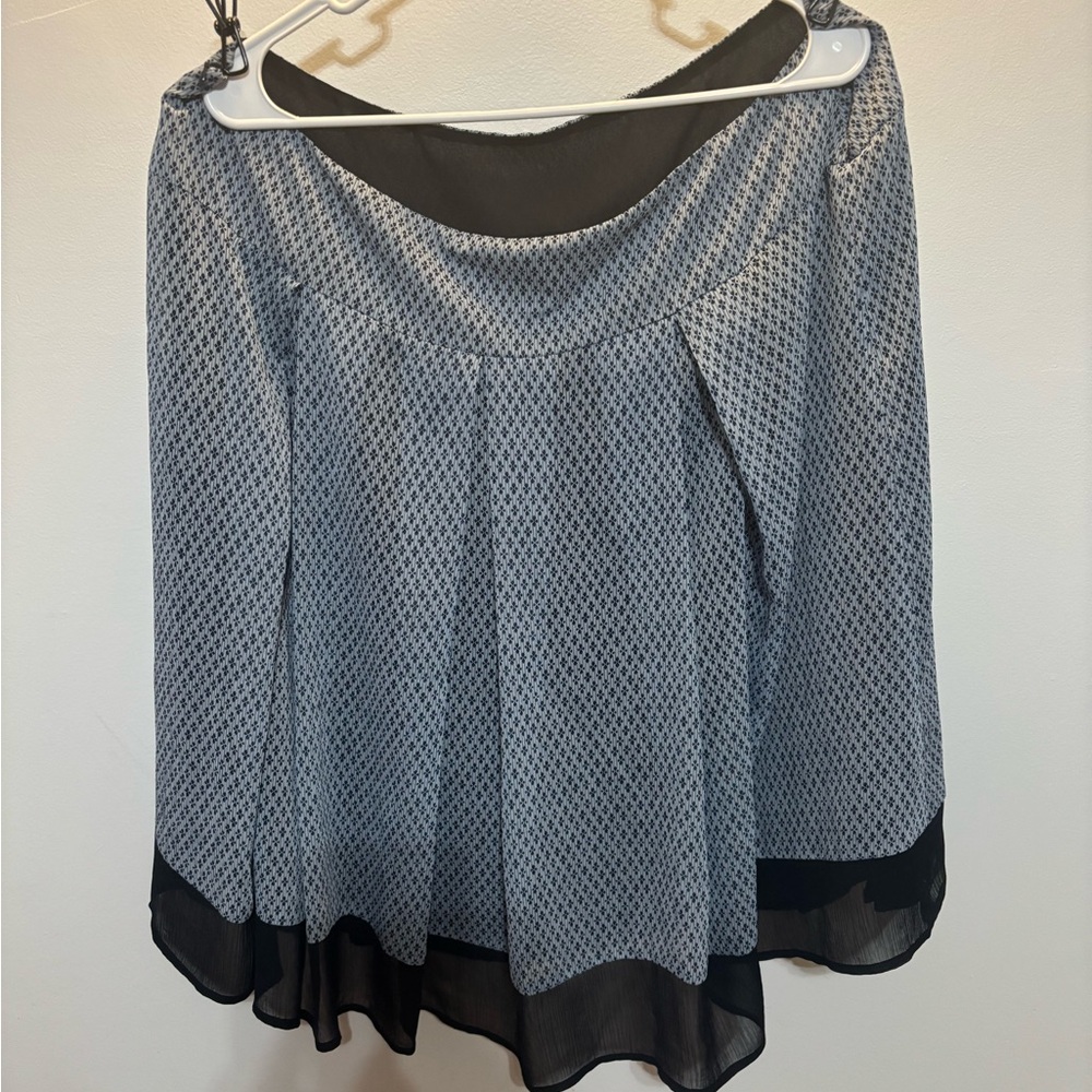 Worthington Black and Grey Patterned Skirt